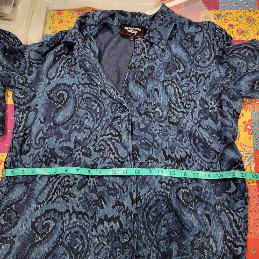Johnny Was Workshop Duster Coat Size XS Oversized - Picture 11 of 13